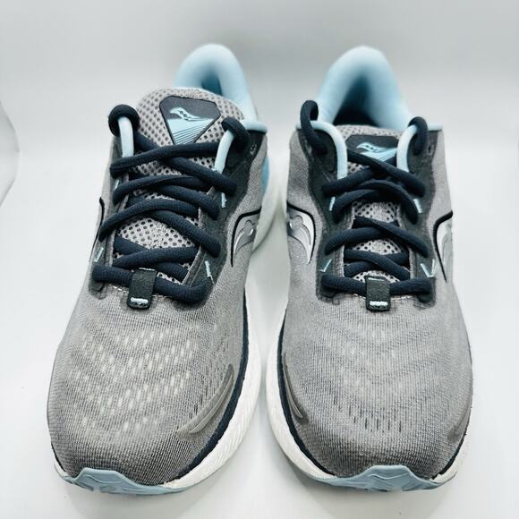 Saucony Womens Triumph 19 Running Shoes Alloy Powder Grey Blue Size 7.5 (S10678) - Picture 4 of 7